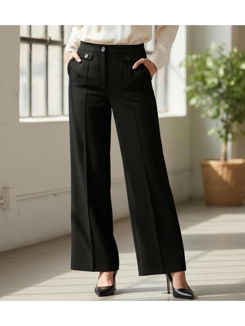 MNG Basics Women's Black Dress Pants - Size 8 US
